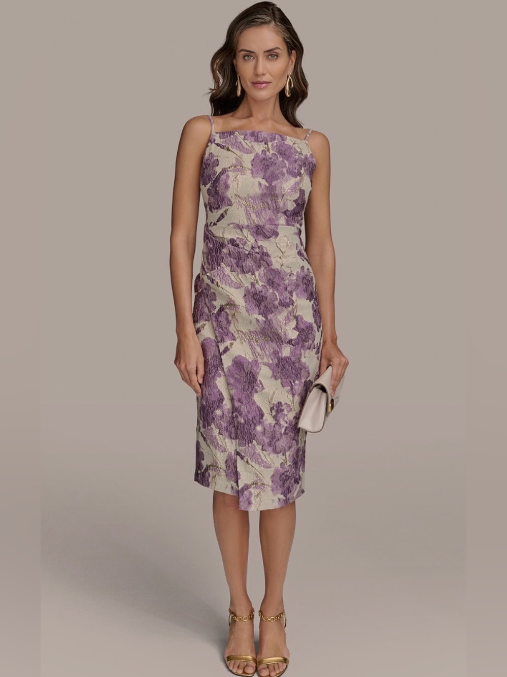 Donna Karan New York Petite Jacquard Sleeveless Sheath Dress